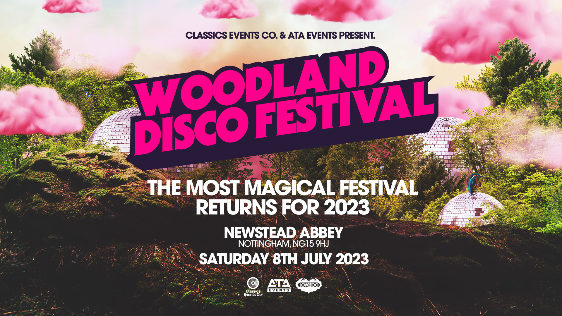 Woodland Disco Festival Saturday 8th July 2023 Newstead Abbey